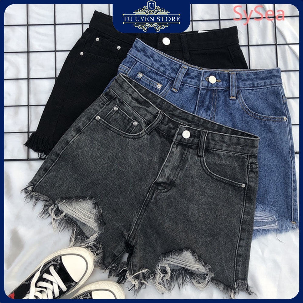 Quần short bò nữ 💕 Quần sooc bò jean nữ siêu rẻ , siêu đẹp - Tú Uyên Store
