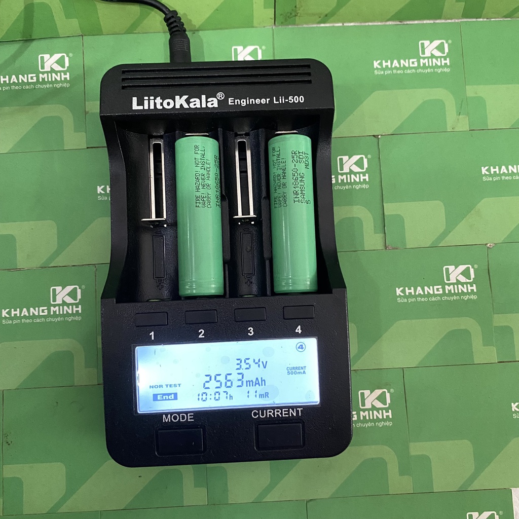 Pin Samsung 25R tháo khối , 2500mAh - xả 20A , mã INR18650-20R, chuyên máy công cụ và xe điện