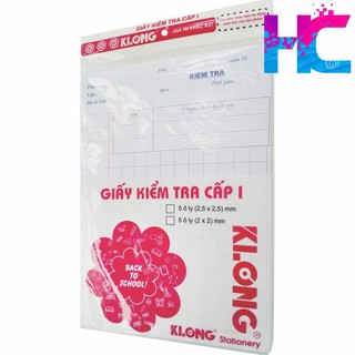 Giấy kiểm tra cấp 1 KLong 5 ô ly