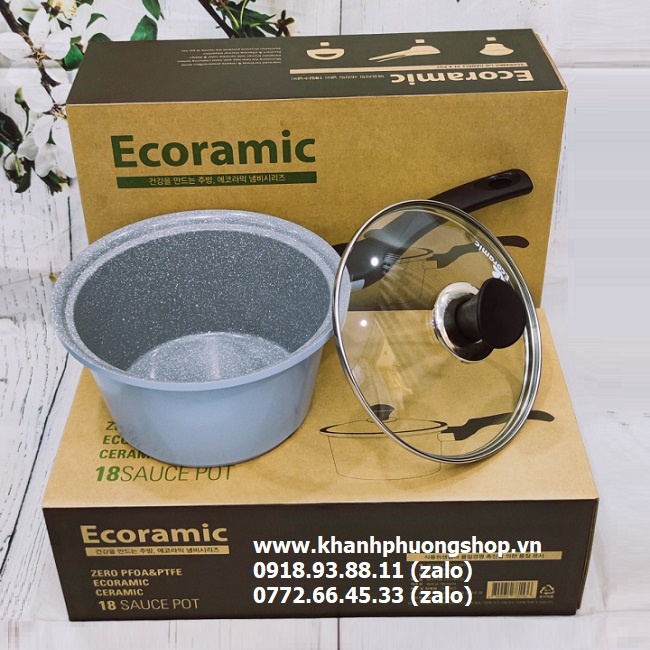 Quánh vân đá bếp từ Ecoramic Hàn Quốc - quánh vân đá bếp từ 18cm