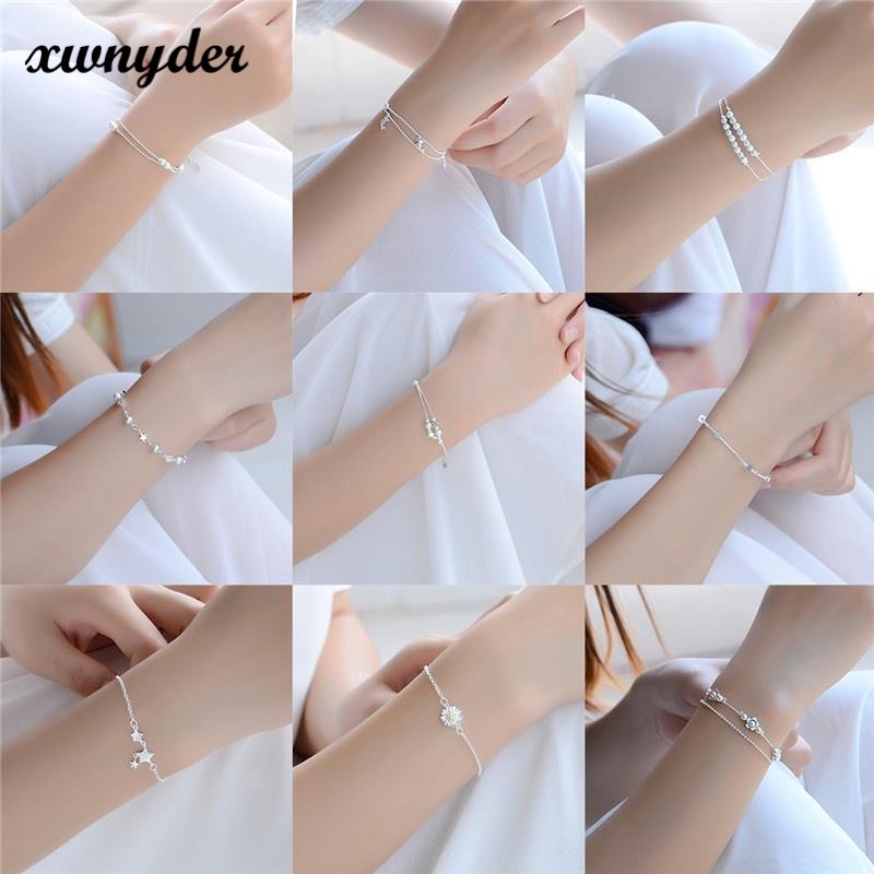 Vòng Tay Hở Họa Tiết Hoa Cúc Nhỏ Đơn Giản Thời Trang Hàn Quốc Cho Bạn Gái