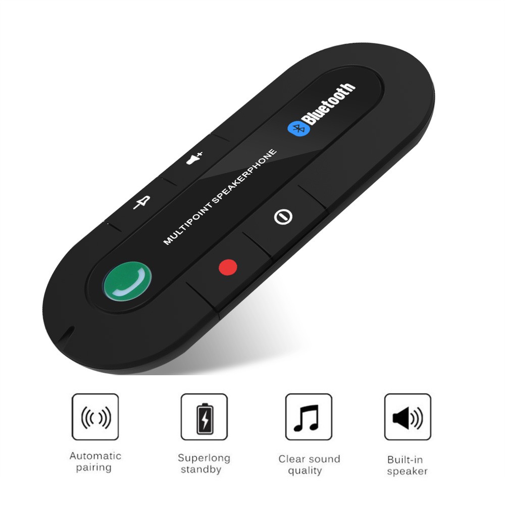 Loa Bluetooth Không Dây Gắn Tấm Che Nắng Xe Hơi