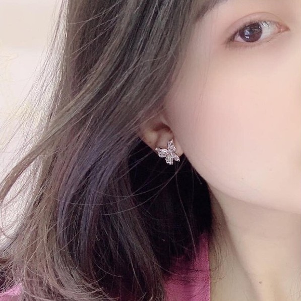 Khuyên tai hồ điệp bằng bạc - Bông tai cánh bướm chất liệu bạc 925 sáng đẹp, bền bỉ, chắc chắn