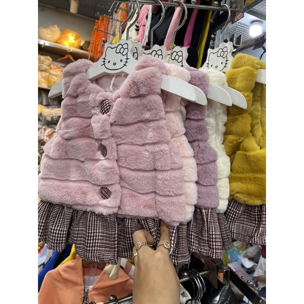 Di lê lông cao cấp hàng Quảng Châu cho bé gái 6-16kg tặng kèm gấu