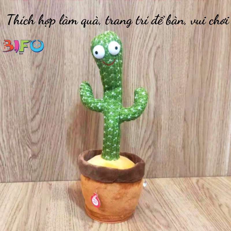 Đồ chơi xương rồng nhảy múa uốn lượn Dancing Cactus phát ra âm thanh vui nhộn biết nhại tiếng