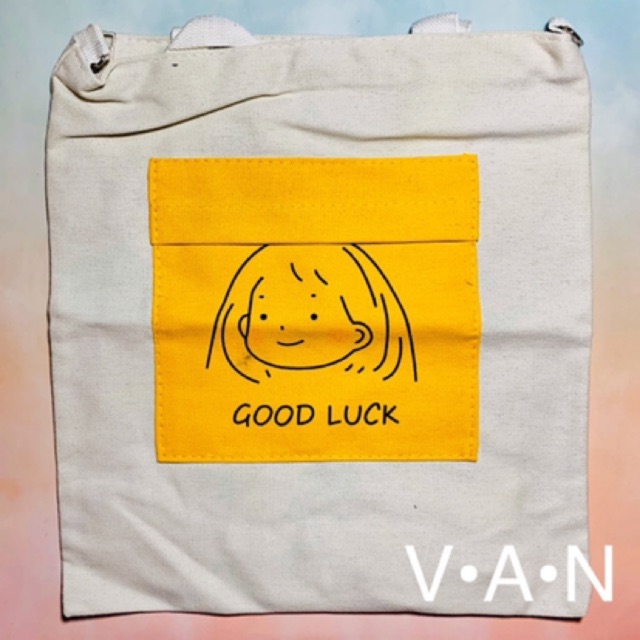 Túi tote túi vải Good Luck dễ thương thời trang