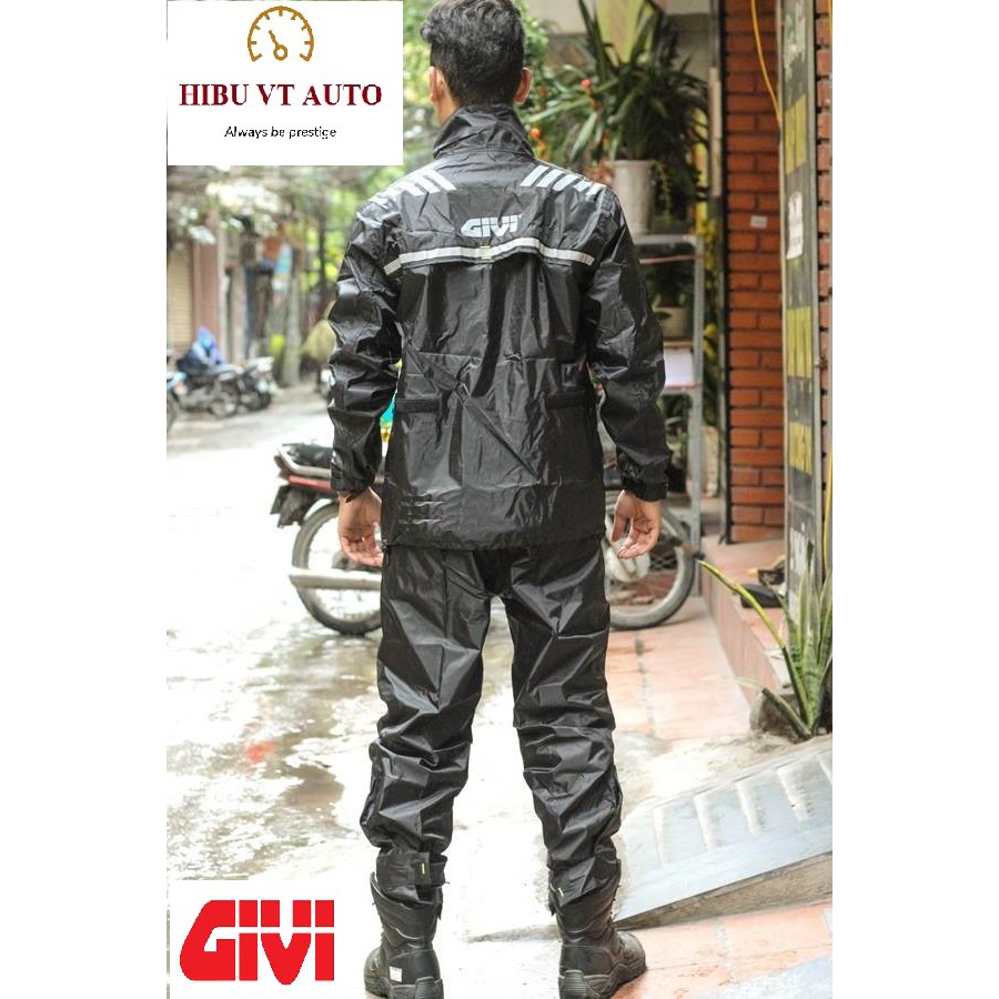 ÁO MƯA BỘ GIVI RRS04.AX-N/M 2 lớp chống thấm, tiện dụng