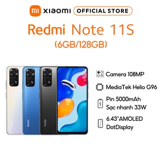 Điện thoại Xiaomi Redmi Note 11S 6+128GB Pin 5000mAh MediaTek Helio G96 Sạc nhan thumbnail
