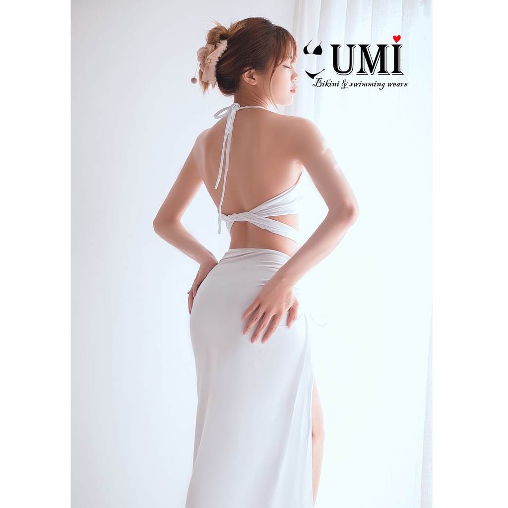 BIKINI 2 MẢNH KÈM KHĂN (SÉT 3 MÓN) MÀU TRẮNG BIKINISTORE