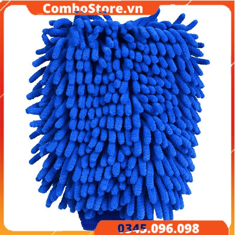 Găng tay rửa, sửa xe microfiber ô tô xe hơi san hô siêu mềm mịn tiện dụng