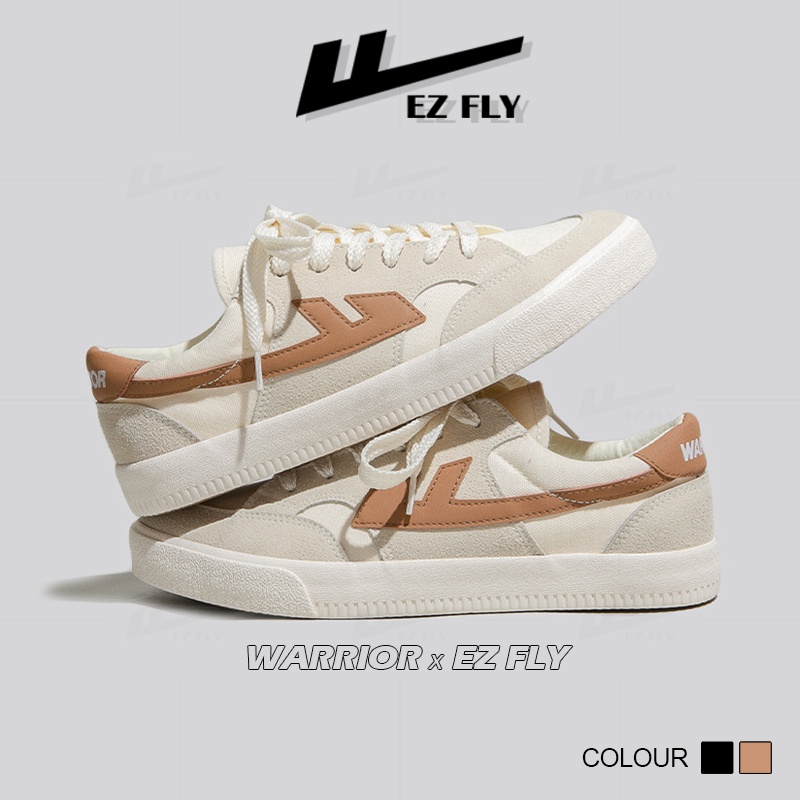 Giày thể thao nam nữ đế bằng cao cấp WAR03 hai màu đen nâu , Giày sneaker nam nữ chạy bộ thời trang thương hiệu WARRIOR