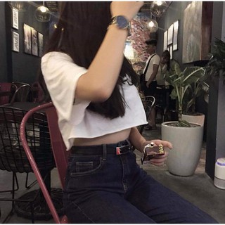 Áo thun croptop cổ tròn A210