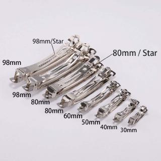 10 Chiếc Kẹp Tóc Rhodium - 3 / 4 / 5 / 6 / 8 / 9.8cm Kẹp Lò Xo Để Làm Đồ Trang Sức DIY, Đế Kim Loại Trống