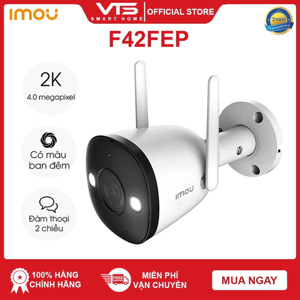 Camera IP WIFI IMOU IPC-F42FEP độ phân giải 4MP - phát hiện chuyển động - đàm thoại 2 chiều.