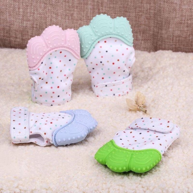 Găng Tay Gặm Nướu Baby Teether Màu Hồng Cho Bé Gái