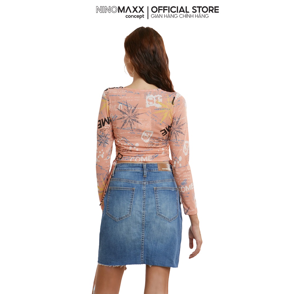 SWEET SIXTEEN Áo thun croptop thời trang Nữ tay dài nhiều màu 2103020