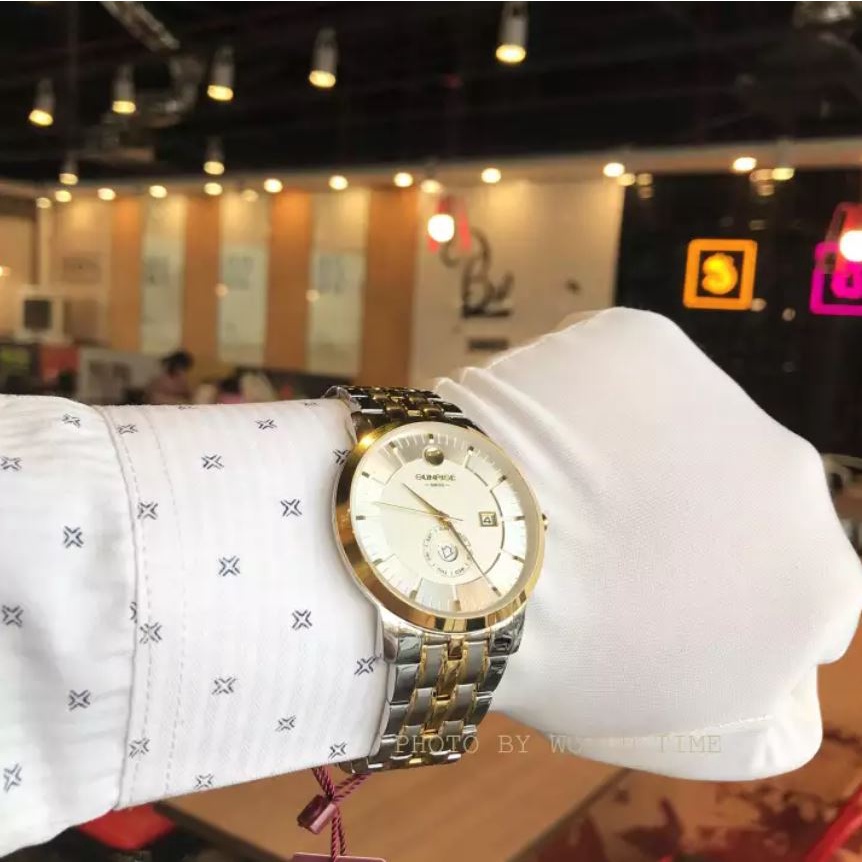 Đồng Hồ Nam Sunrise vt Kính Sapphire Chống Xước + Thẻ Bảo Hành