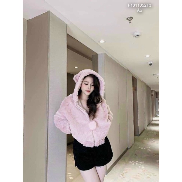 Áo khoát bông tay gấu