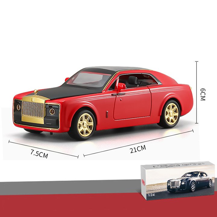 Mô Hình Xe Ô Tô Rolls-Royce Phantom. Phiên Bản Đặc Biệt. Tỉ lệ 1:24 bằng hợp kim. Có bánh đà