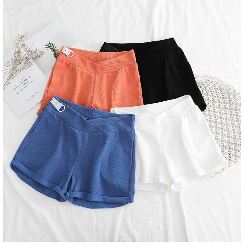 Quần Legging Lưng Thấp An Toàn Phong Cách Hàn Quốc Thời Trang Mùa Hè Cho Mẹ Bầu