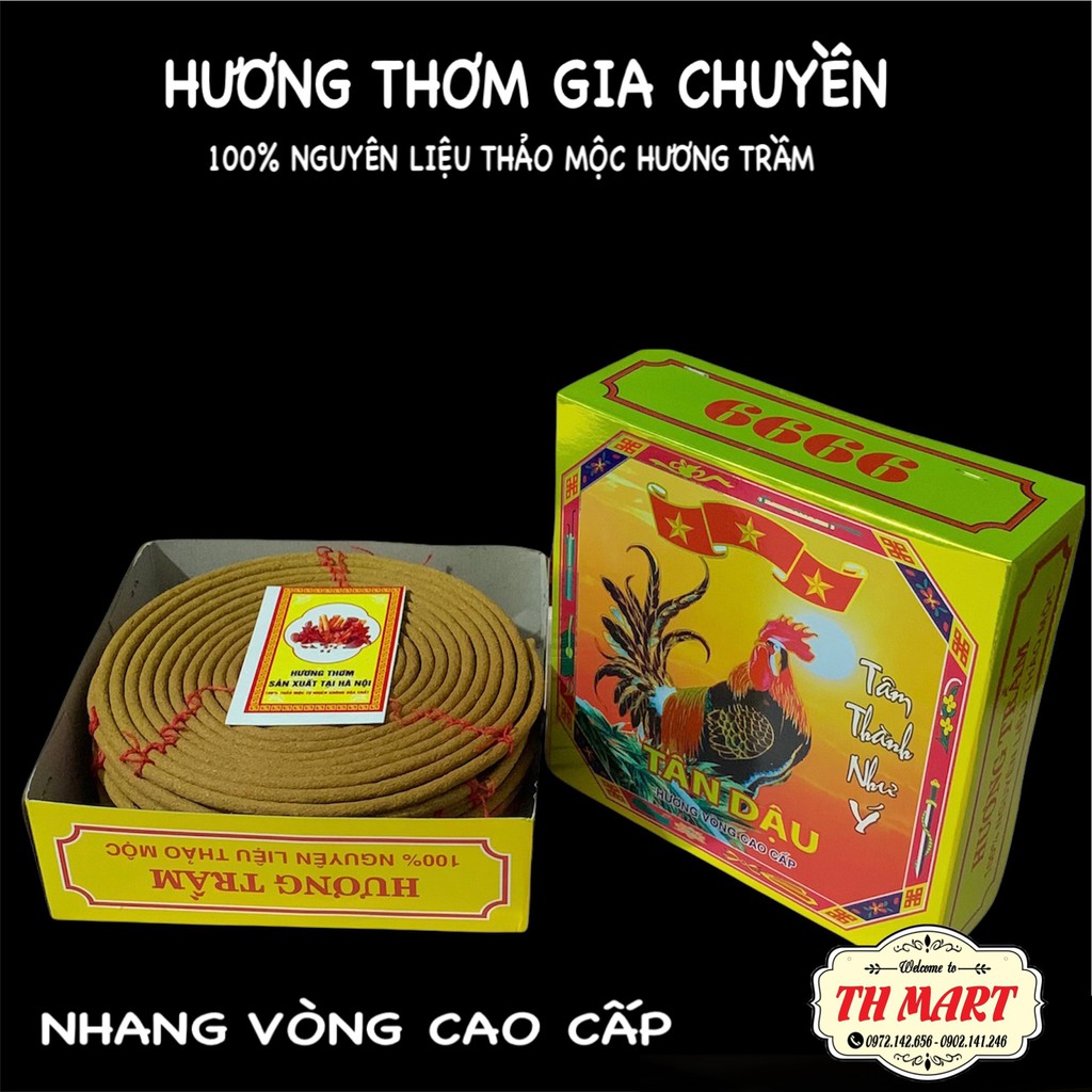 Nhang Khoanh Trầm Hương Sạch, Hương Vòng Cao Cấp 100% Nguyên Liệu Tự Nhiên, Mỗi Khoanh Cháy 3 Ngày