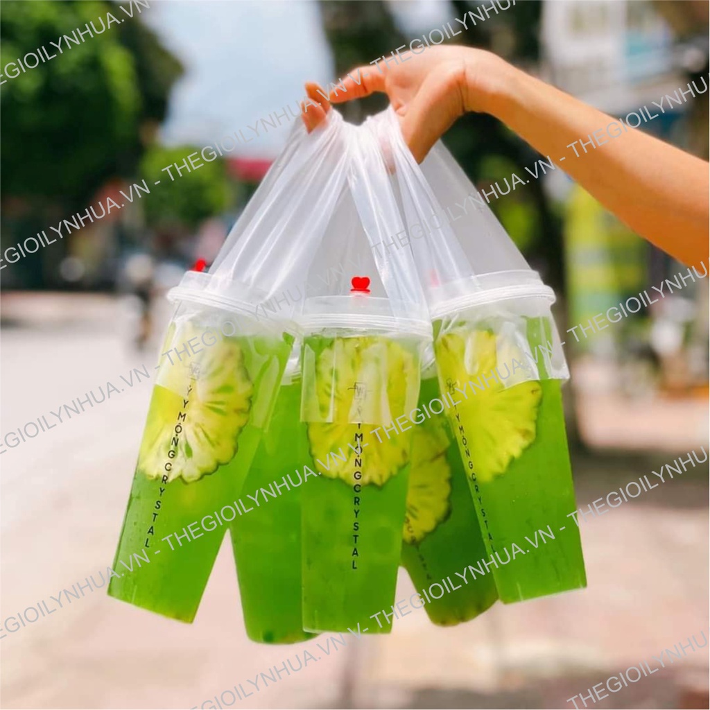 1kg túi chữ T take away, túi đựng cốc mang đi, bịch chữ T cao cấp 400-500 cái /kg