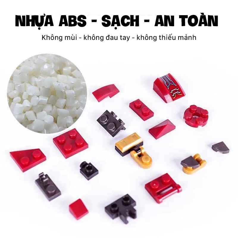 Đồ chơi lắp ráp xếp hình Ironman HulkBuster 1450 chi tiết , lắp ghép mô hình Avenger Kèm 6 Nhân Vật