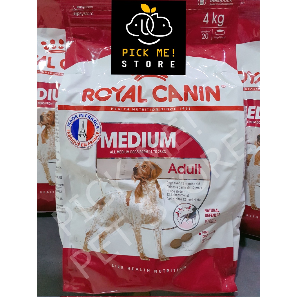 [ CHÍNH HÃNG ] Hạt Royal Canin Medium Adult Cho Chó Trưởng Thành Cỡ Vừa 1kg 4kg