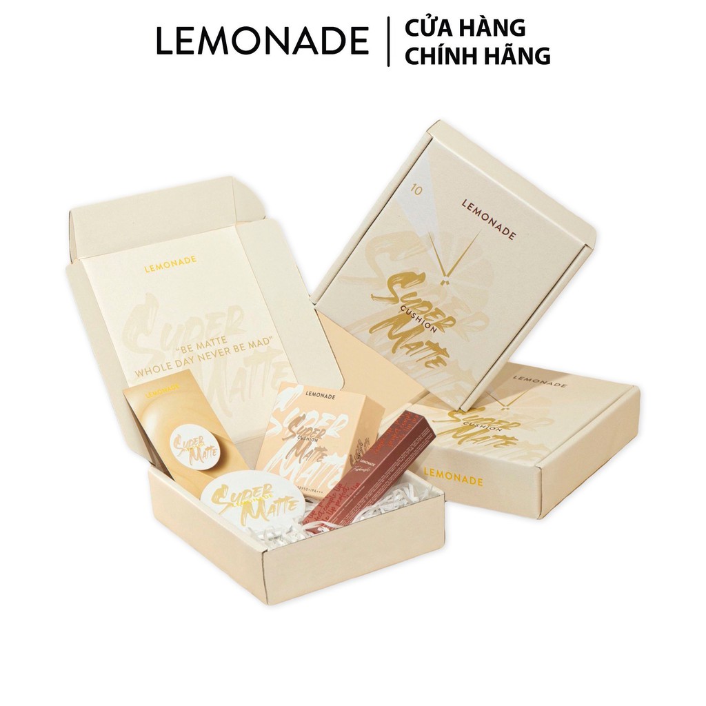 Combo Lemonade Phấn nước siêu kiềm dầu Supermatte Cushion 15g và Son kem Perfect Couple Lip Fashionistar 8g | BigBuy360 - bigbuy360.vn