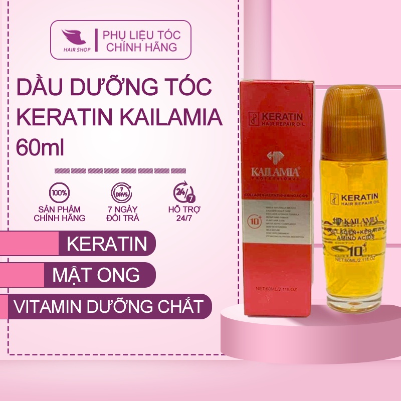 Tinh dầu dưỡng tóc  keratin KAILAMIA 60ml