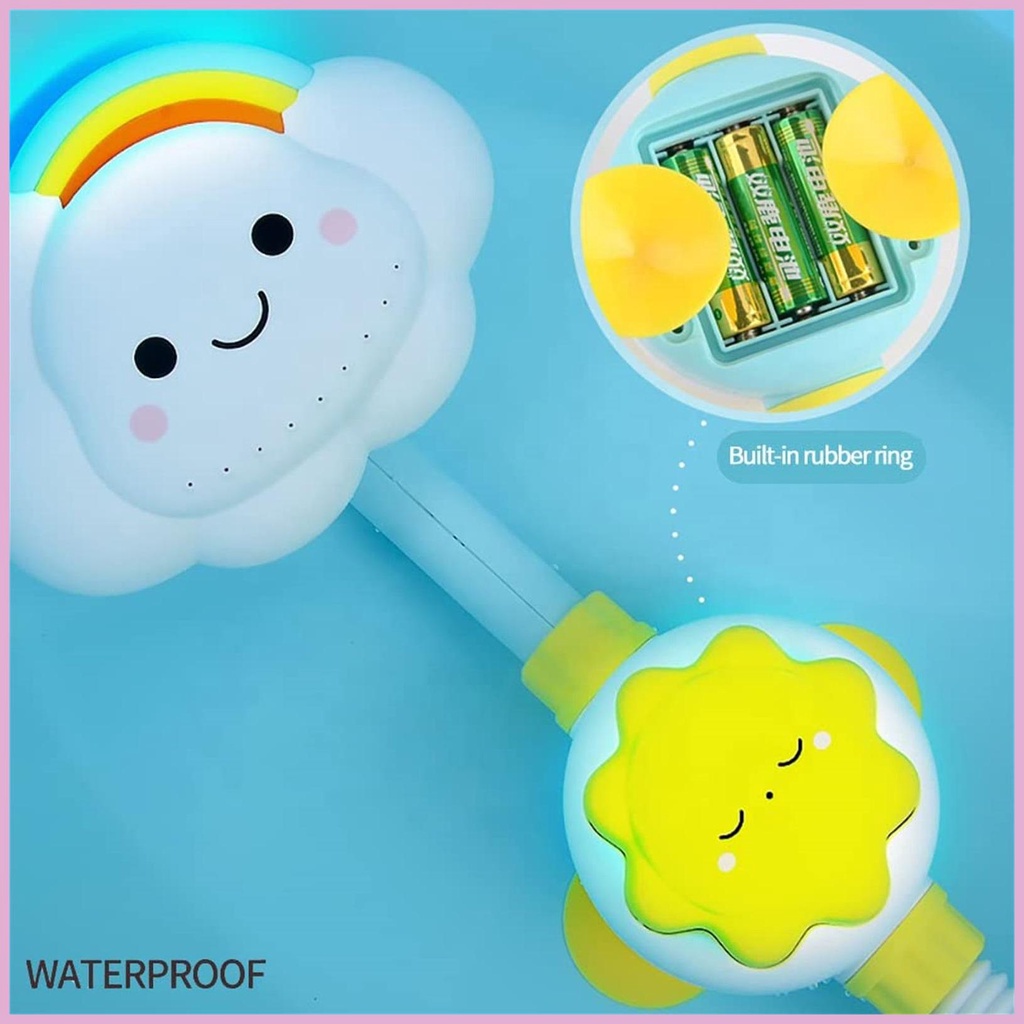 Đồ Chơi Vòi Sen Phun Nước Hình Đám Mây Cầu Vồng Dễ Thương Cho Bé 12 Tháng Tuổi