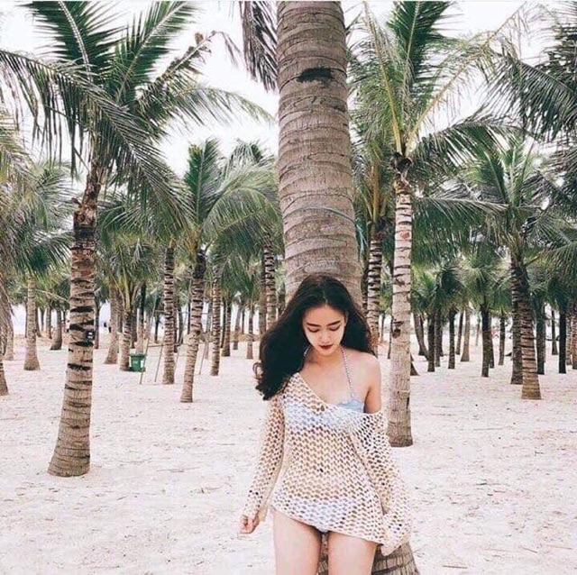 [Mã WARN20 giảm 20k đơn 150k] Áo lưới tim mặc đi biển , khoác ngoài bikini hot hit | BigBuy360 - bigbuy360.vn