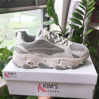 💓kimshoes💓giày thể thao sneaker nữ phản quang buộc dây 💓thời trang đẳng cấp