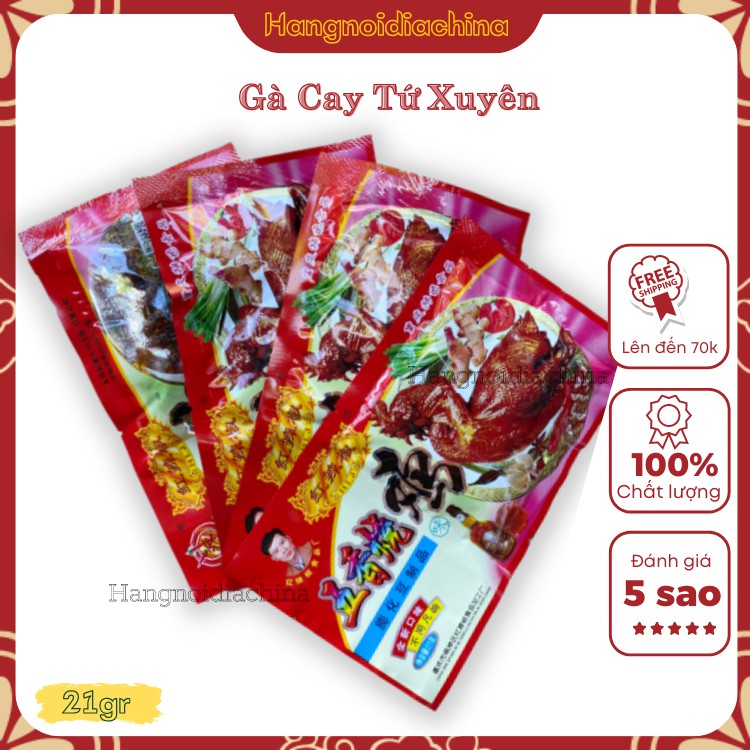 [Mã 44FMCGSALE1 giảm 0.1 đơn 250K] 10 Gói gà cay Tứ Xuyên siêu ngon !