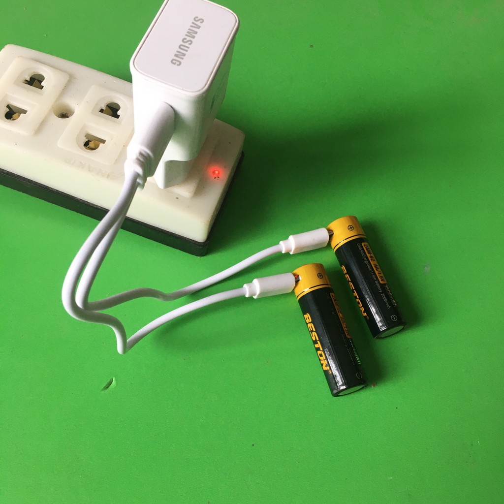 Pin tiểu sạc AA Beston 1.5V 3500mWh cao cấp sạc nhanh trực tiếp bằng cổng micro USB không cần bộ sạc