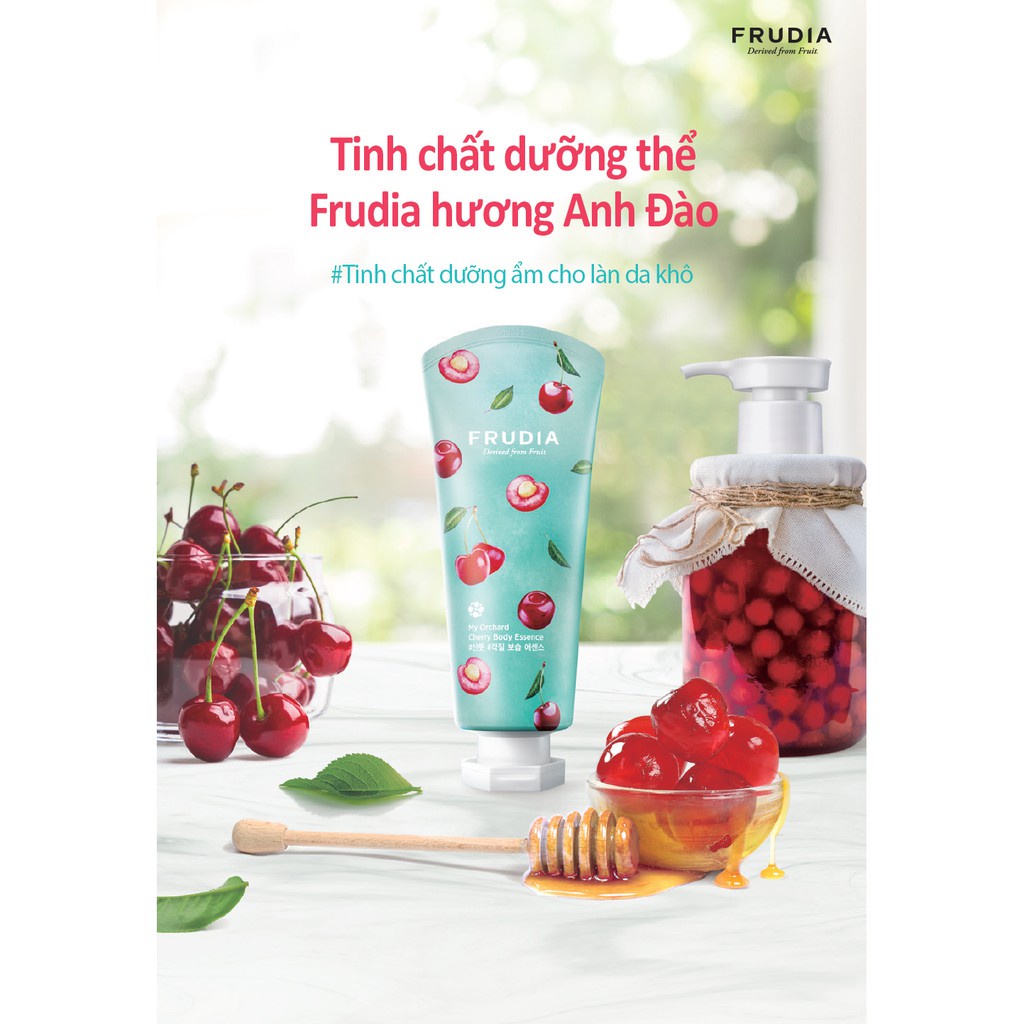 [Tặng 88k] Tinh Dầu Dưỡng Thể Chiết Xuất Anh Đào Frudia My Orchard Cherry Body Essence 200ml