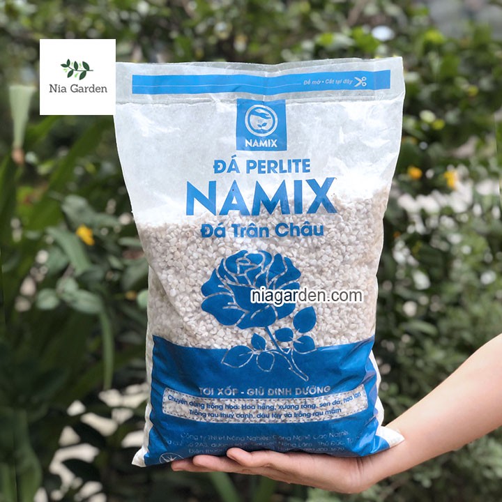 Đá Perlite - Đá trân châu Namix, giá thể trồng cây (gói 50gr)