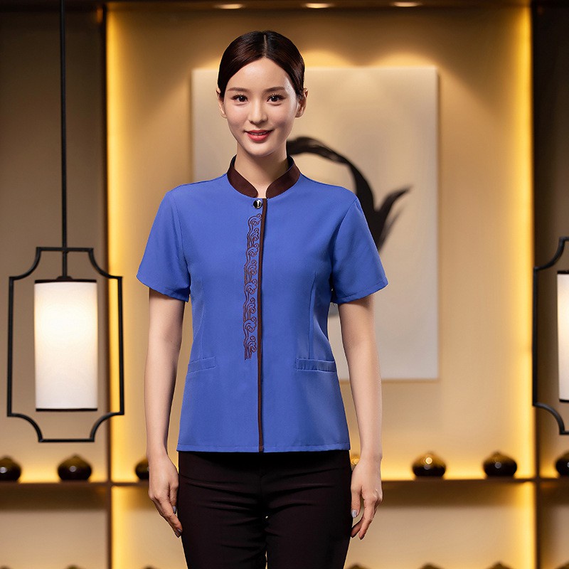Áo đồng phục nhân viên khách sạn tay lửng cho nữ