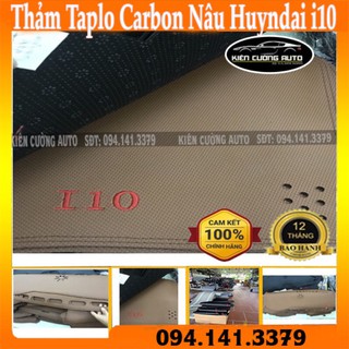 Thảm taplo huyndai i10 2010-2020 da carbon