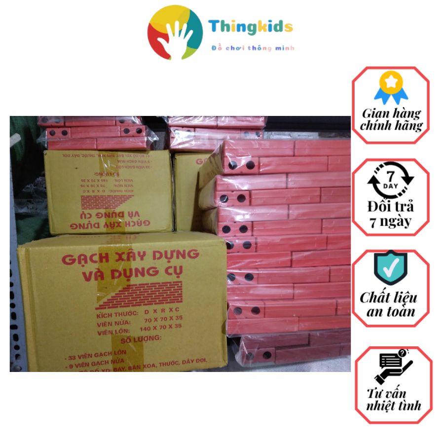 Hộp gạch xây dựng Đồ chơi mầm non - Thingkids