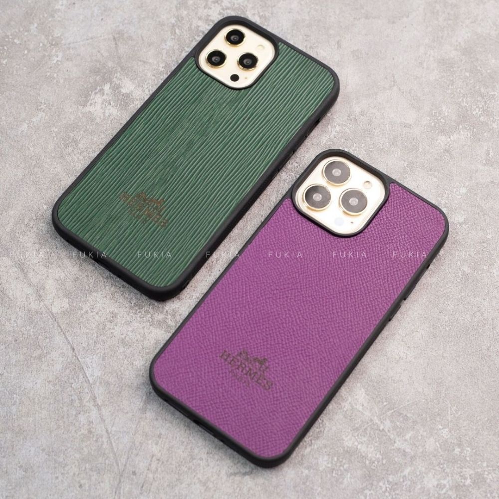 Ốp da thủ công EPI viền đen khắc chữ cho IPhone 14/14Plus/14Pro/14Promax/13/13Pro/13Promax/12/12Pro/12Promax ODTC156