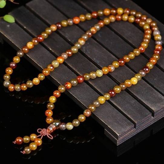 Vòng tay chuỗi 108 hạt đá mã não cho nam nữ