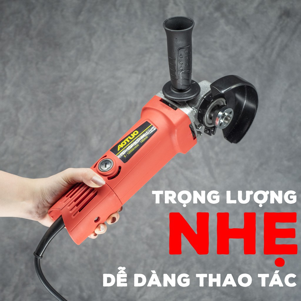 Máy mài góc Aotuo - lõi đồng, máy mài mini Autu, Auto, Aotu, Aoto cắt sắt, cắt gạch, cưa gỗ, đánh bóng