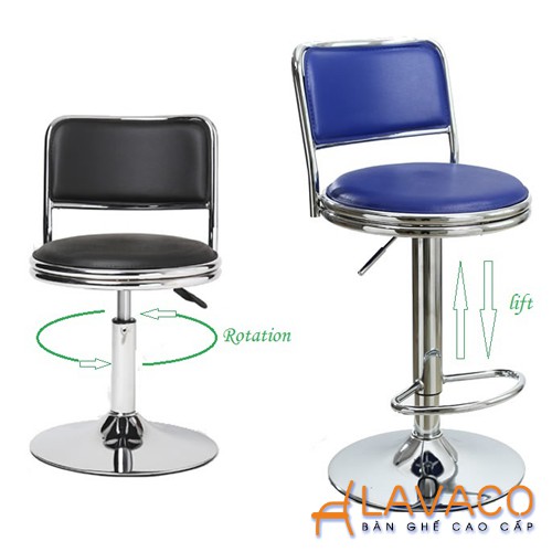 Ghế quầy bar bọc da có lưng tựa chân thấp – Mã 434L | BigBuy360 - bigbuy360.vn