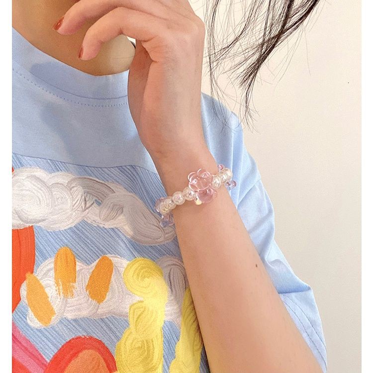 Dây buộc tóc đính hạt hình gấu thời trang