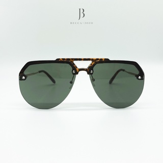 Mắt kính thời trang nam nữ cao cấp, Kính mát gọng kính phi công Aviator, tròng đen chống tia UV Becca & JoJo