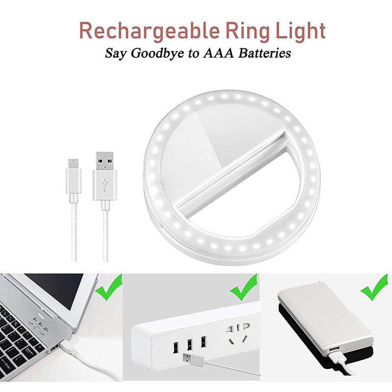 Đèn LED Trang Điểm 36 Bóng Có Thể Gắn Điện Thoại/camera