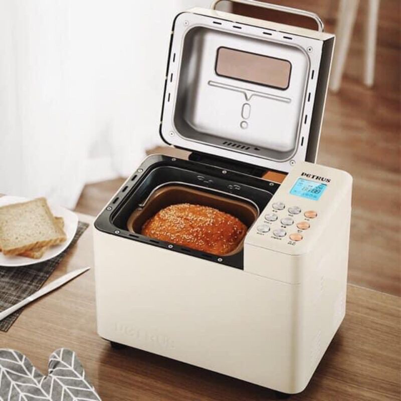Máy làm bánh mì tự động 3 trong 1 Petrus PE8860 máy nhồi, ủ,làm bánh mỳ,Làm sữa chua,rã đông, nấu chè bát bảo