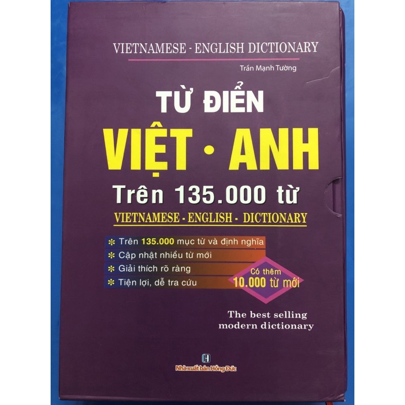 Sách - Từ điển Việt - Anh trên 135.000 từ
