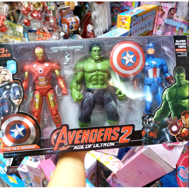 Bộ đồ chơi Biệt đội siêu anh hùng Avengers - 3 nhân vật ( có đèn )